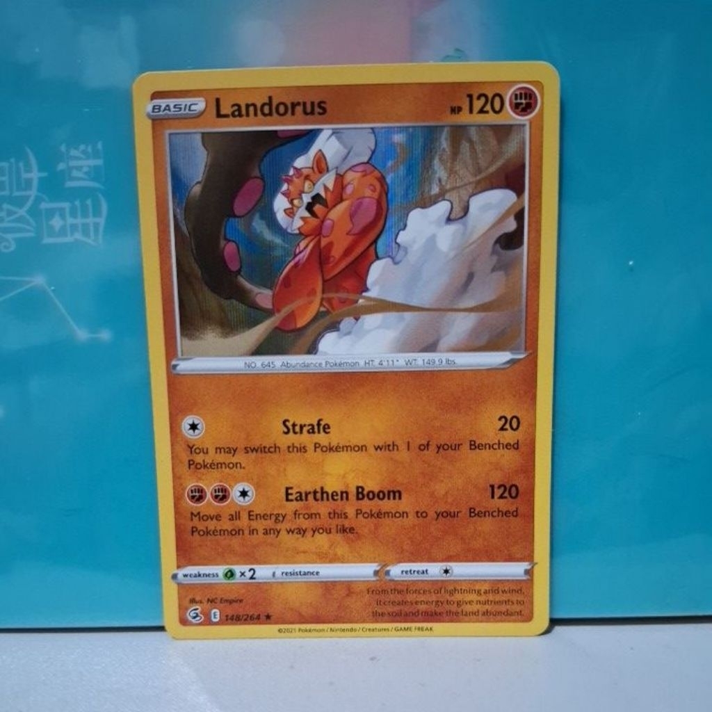 Kartu pokemon original holo rare Landorus 148/264