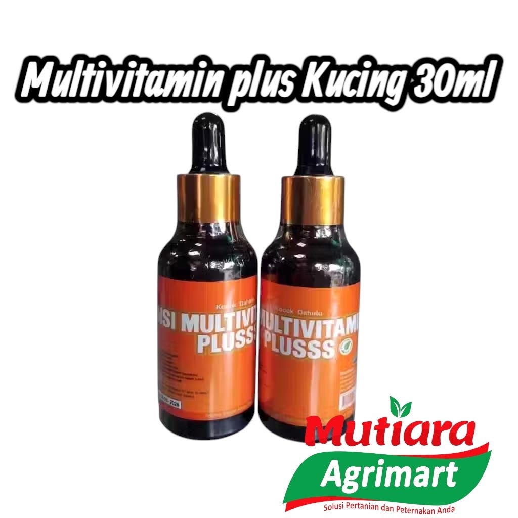 NSI MULTIVITAMIN PLUSS KUCING 30ML / MULTIVITAMIN HERBAL KUCING / PANAMBAH NAFSU MAKAN KUCING / HERB