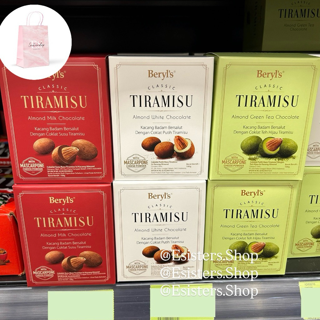 

Beryls Tiramisu Almond Green Tea | White Chocolate | Milk Chocolate Beryl’s Chocolate Almond Cokelat Coklat Almond Import