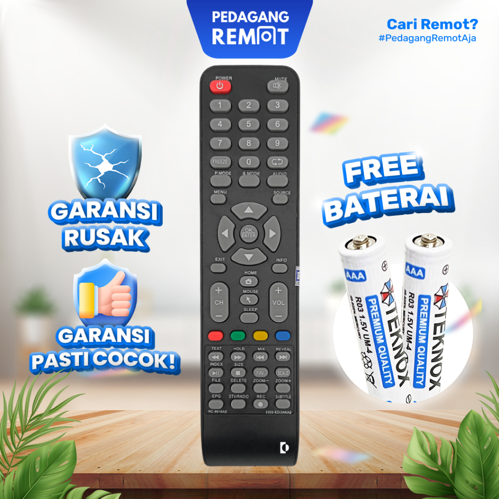 Remote TV Akari LCD LED Smart Connect RC-9918AS / Remot TV Akari Smart Connect TV RC-9918AS