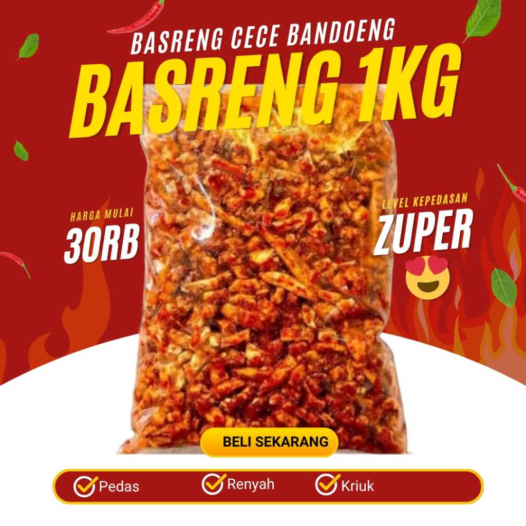 

Basreng Daun Jeruk 1kg/Basreng Stik pedas 1kg