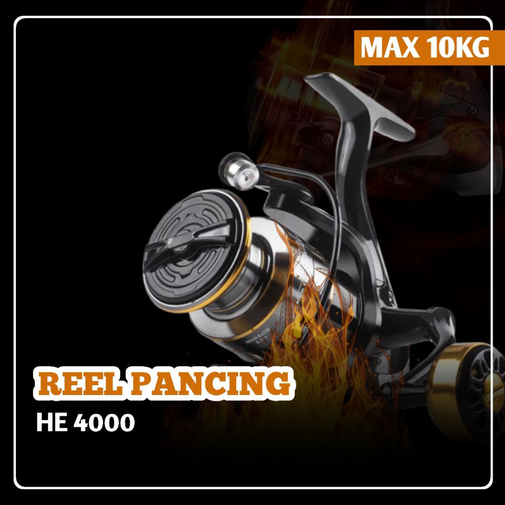 Reel Pancing 10kg HE4000 / Reel Pancing Murah kuat power handle / Fishing Reel pancing spinning cast
