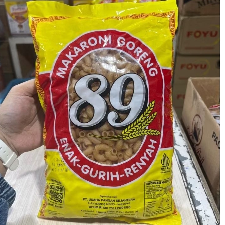 

Makaroni Goreng Mentah 89 isi 1 Kg
