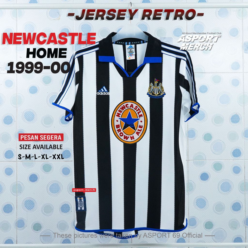 JERSEY RETRO NEWCASTLE 1999 2000 JERSI NEWCASTLE 99 00 RETRO VINTAGE