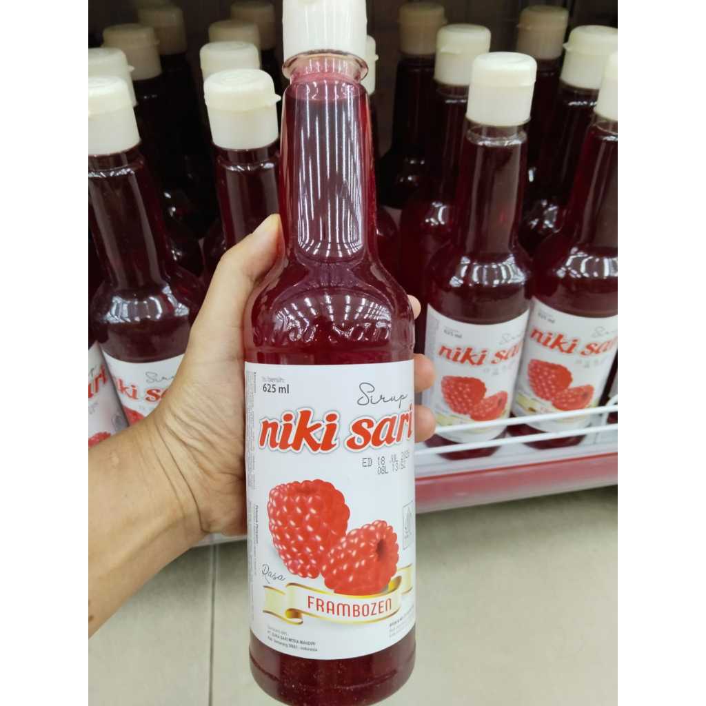 

Sirup Niki Sari Rasa Buah / Sirup Nikisari Halal / Sirup Rasa Buah Segar / Rosen / Frambozen / Cocopandan 625ml