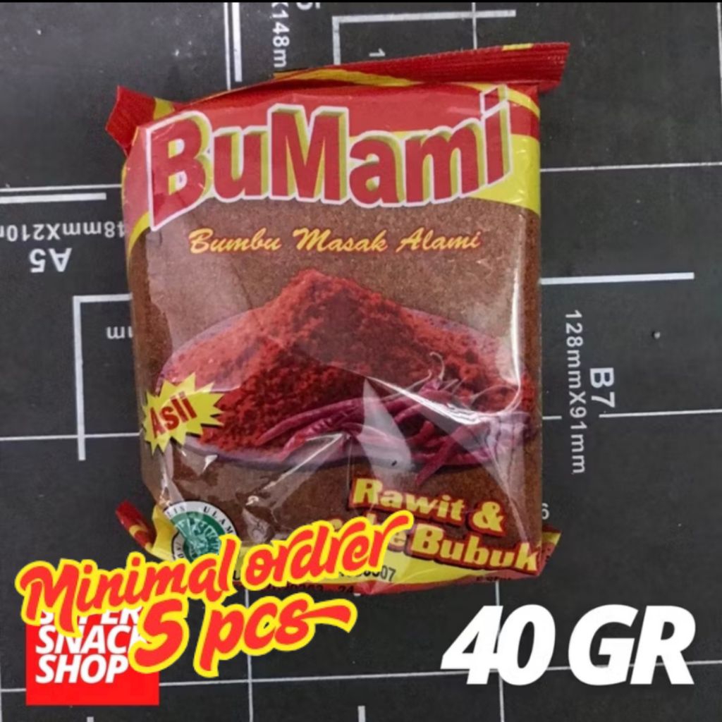 

BUMBU TABUR INSTANT / CABE BUBUK / CABAIBUBUK / CABAI / CABE / CABEBUBUK SUPER PEDAS BUMAMI 40 GR (minimal 5 pcs)