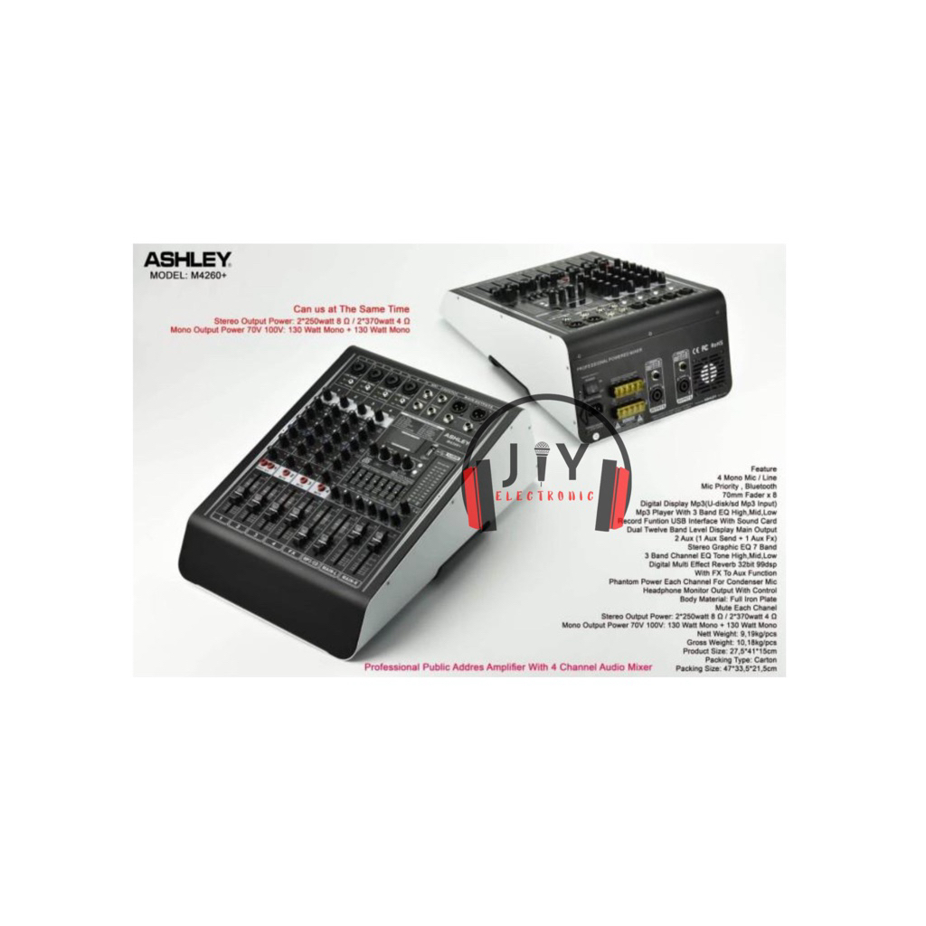Power Mixer 4 Channel Ashley M4260+ M 4260+ M-4260 Plus M4260 +