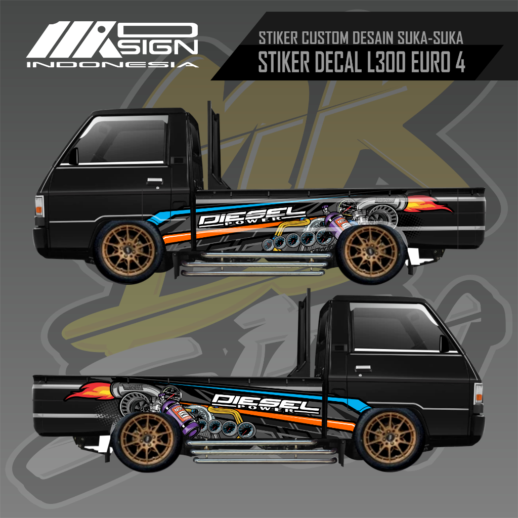 STIKER DECAL STRIPPING SAMPING L300 EURO 4 BISA REQUEST