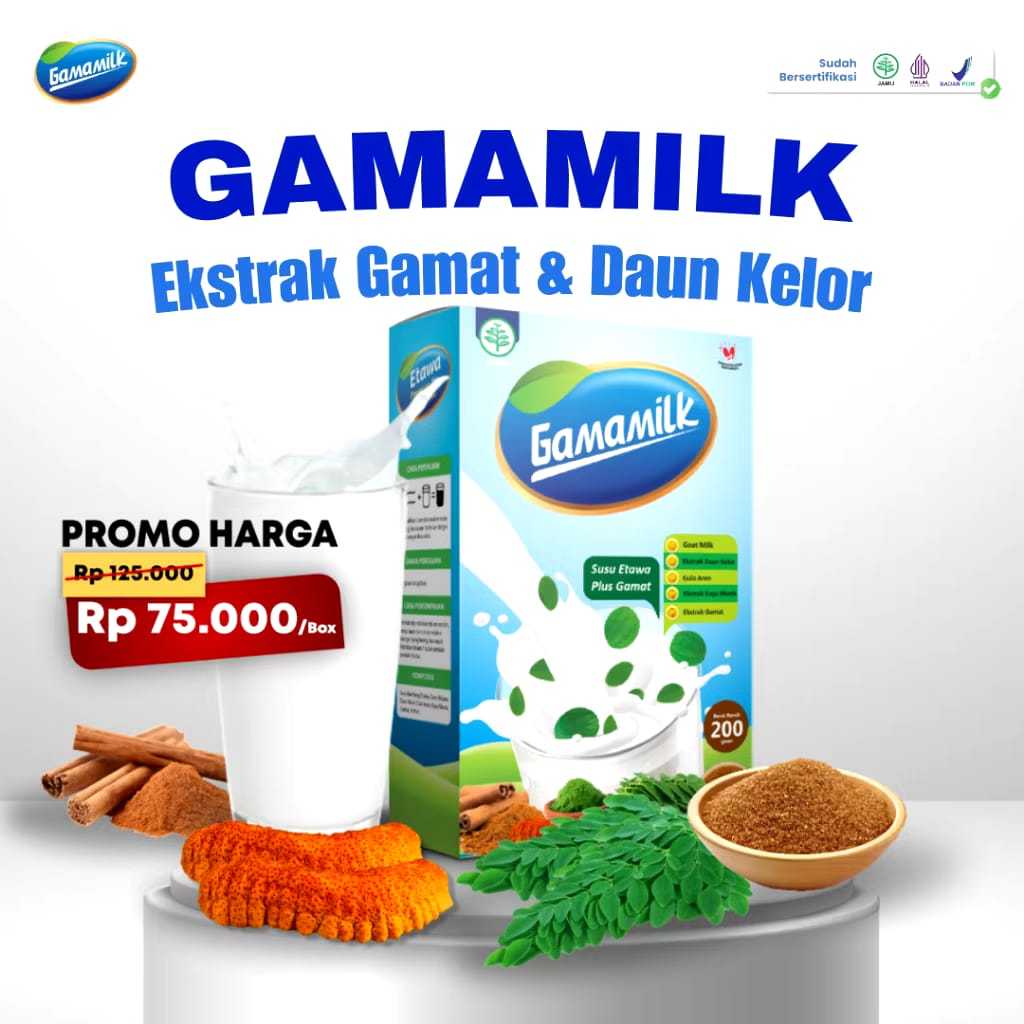 

Gamamil Susu Etawa dengan Ektrak Gamat dan Ekstrak Daun Kelor Untuk tulang dan sendi 200g