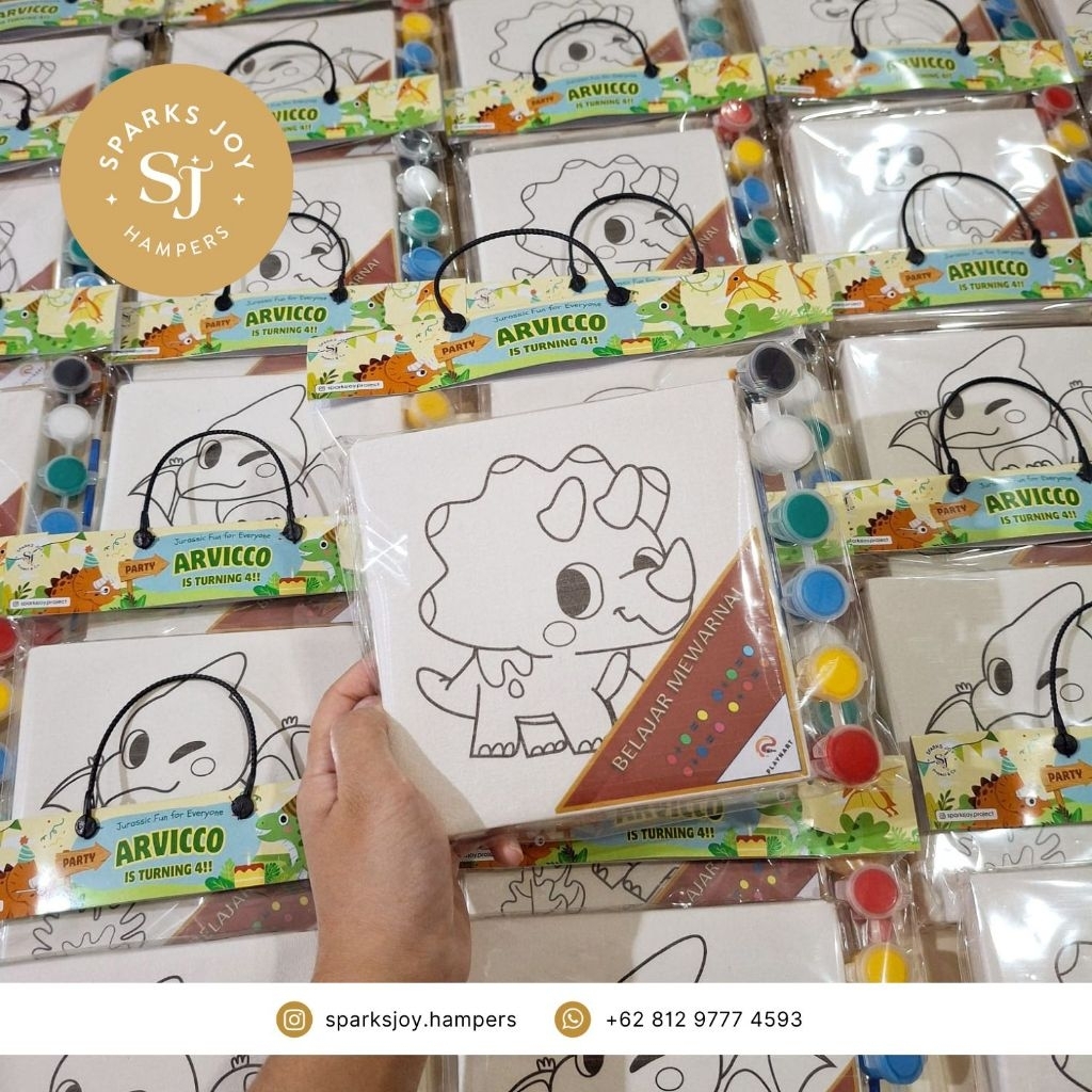 Canvas Painting Set Hampers - Kids Activity Hampers - Kanvas Lukis Anak  - Souvenir Anak - Kanvas Lu