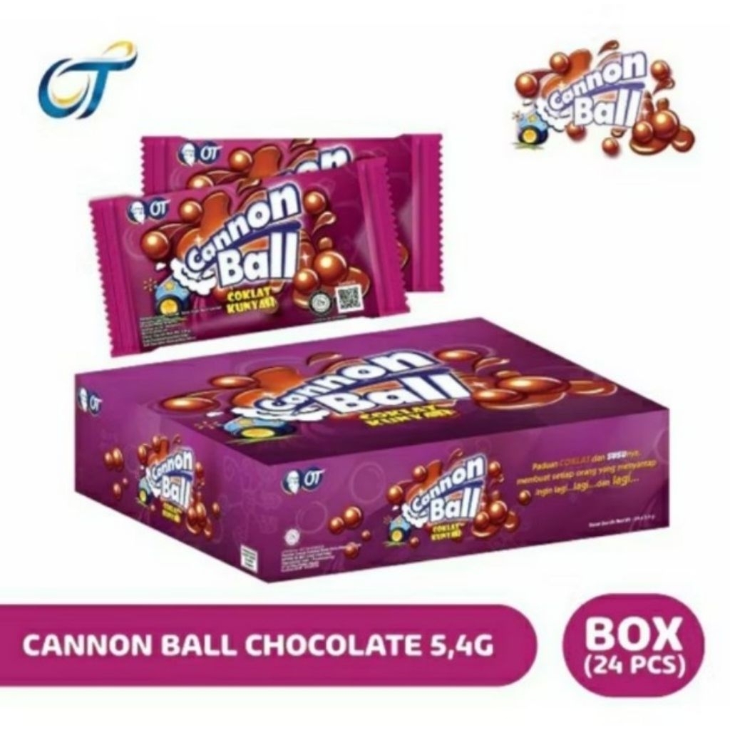 

CANNON BALL - PERMEN COKELAT KUNYAH (24PCS/BOX)