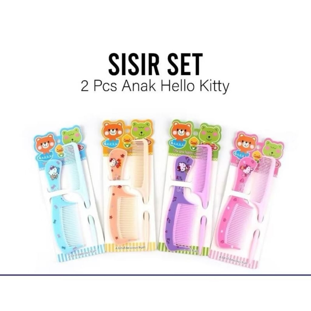 Sisir Rambut Karakter Hello Kitty – Set 2in1 (Sisir Anak & Dewasa)