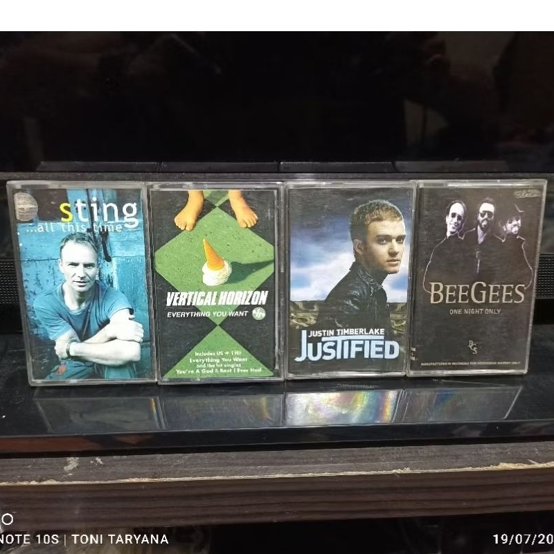 kaset tape pita original Sting, vertical horizon, justin timberlake, Bee Gees