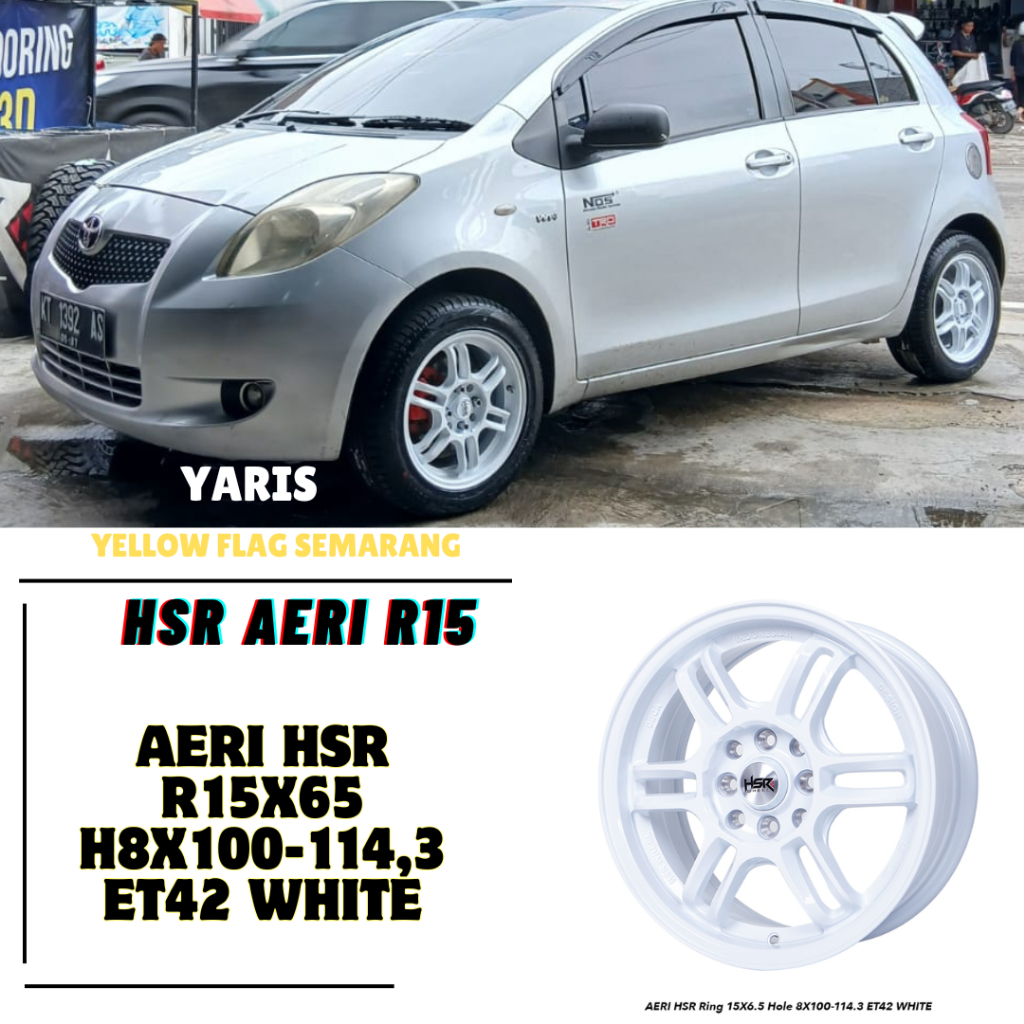 velg mobil ring 15 model rpf1 hsr aeri r15 lubang baud 4x100-4x114,3 et42 white hsr original