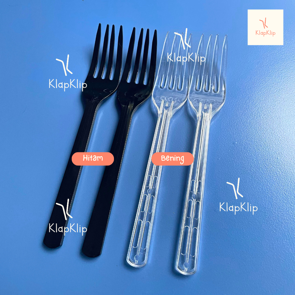 100pc Garpu Makan Plastik WRAPPING dan NON WRAPPING - Garpu Bungkus Plastik Steril - Alat Makan Take