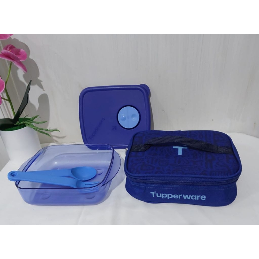 Tempat makan tupperware kristal +tas bekal urban meal box