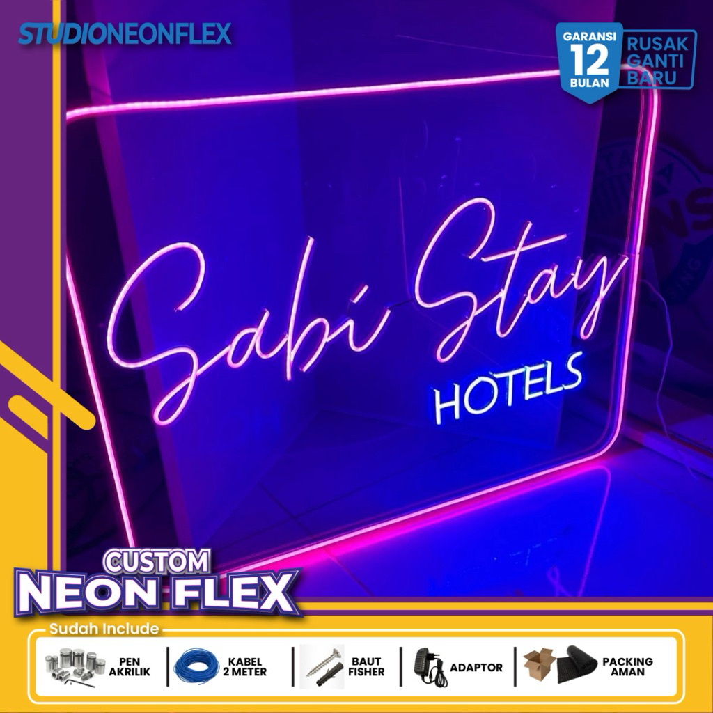 Termurah Neon flex huruf custom Neon flex custom Neon sign custom