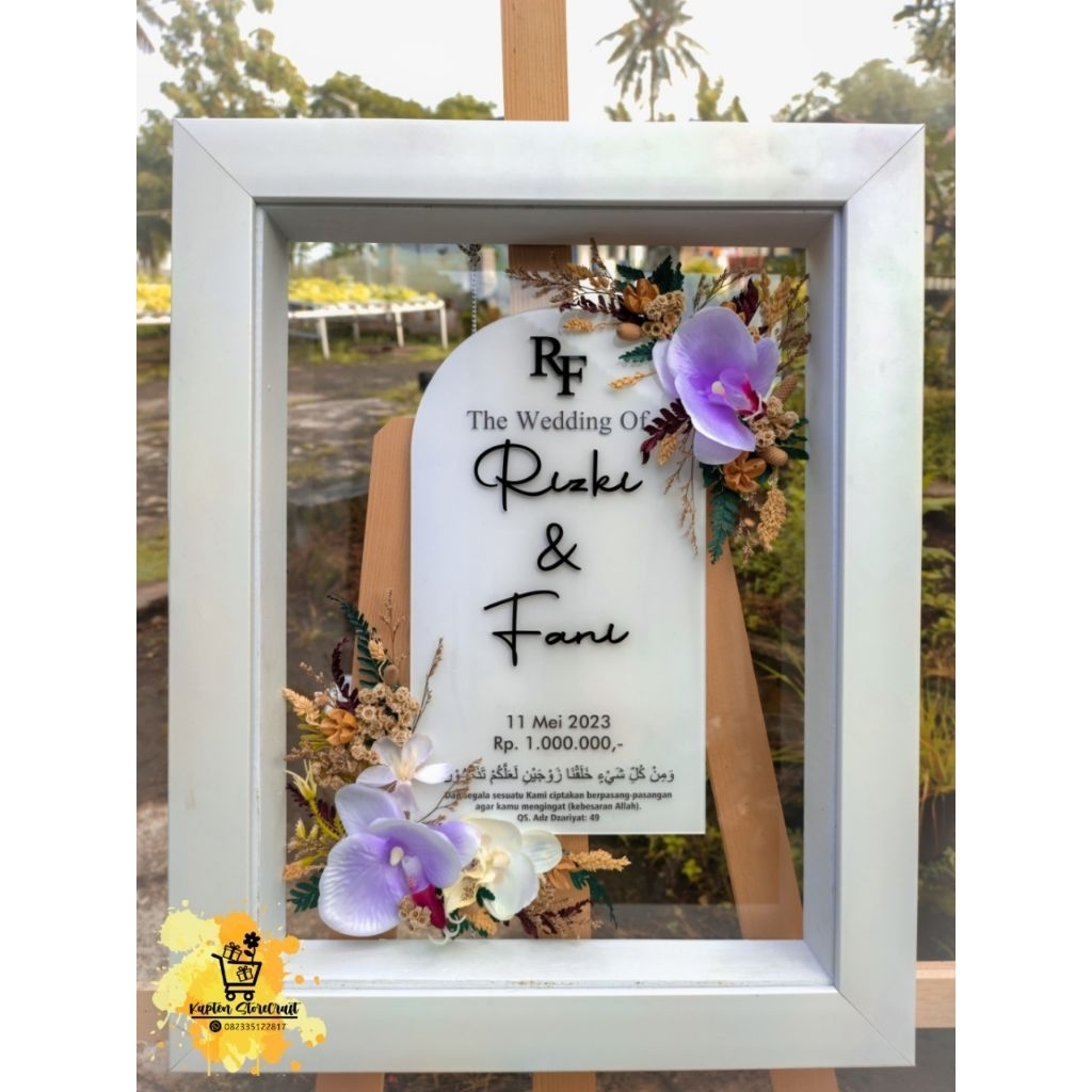 mahar pernikahan akrilik transparan | mahar akrilik