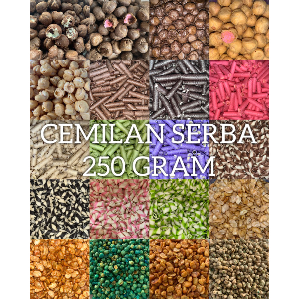 

Cemilan Serba 250 Gram Asin Pedas Manis ( Part 1 )