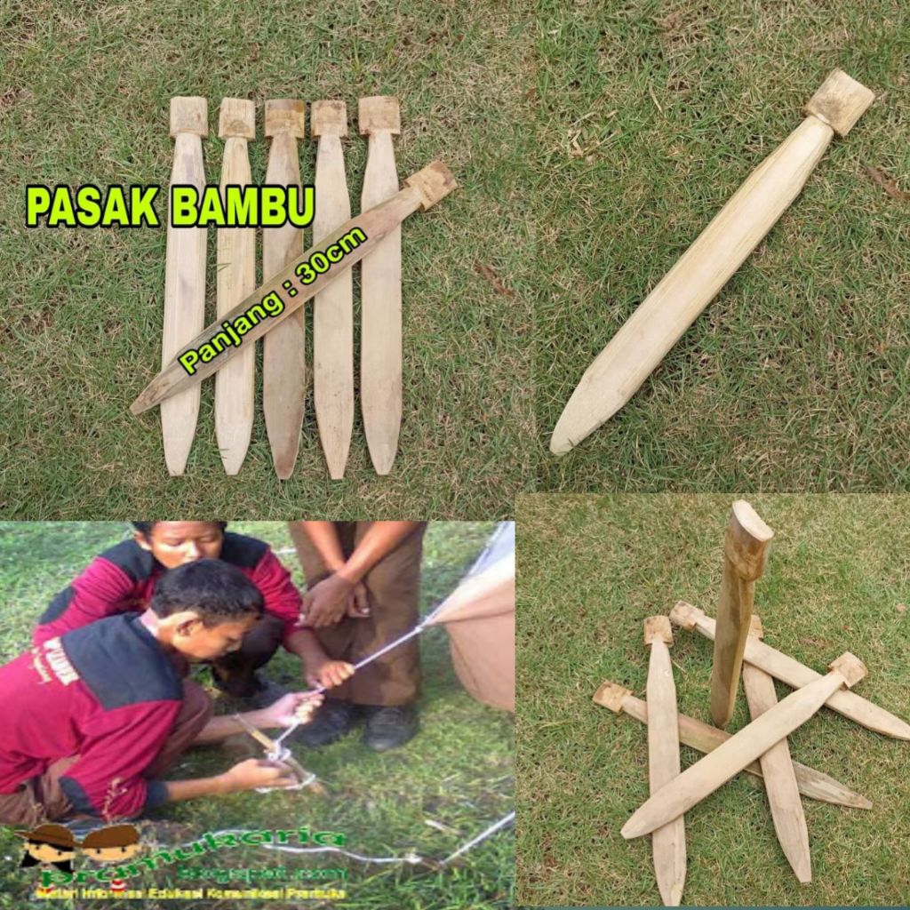 Pasak Tenda Camping / Pramuka patok Tenda Bambu 30 cm / pasak pramuka