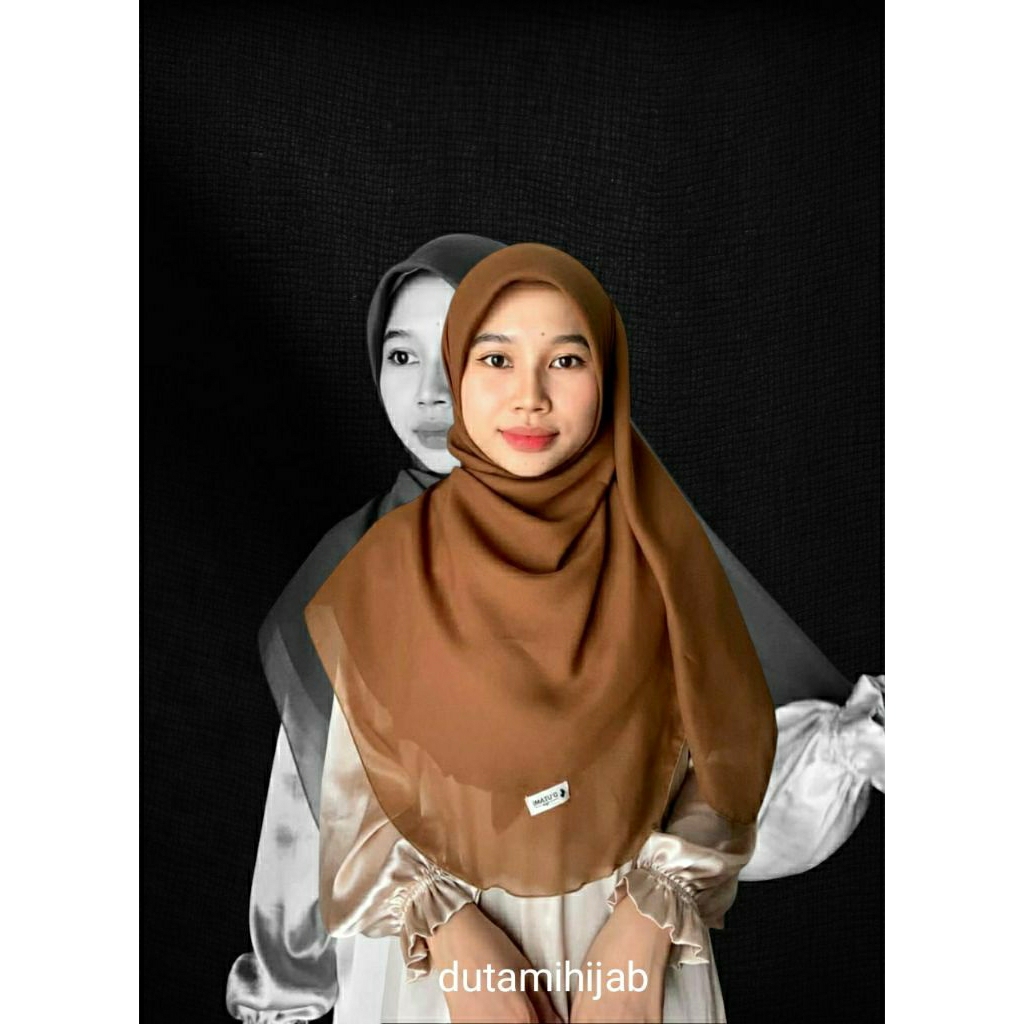D'utami hijab - Utami curve hijab oval Malay ukuran 110 x 110