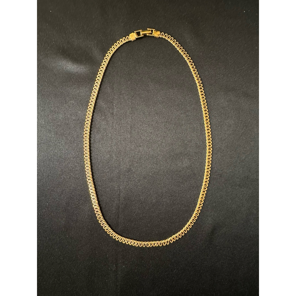 Goldtone Herringbone Link Necklace