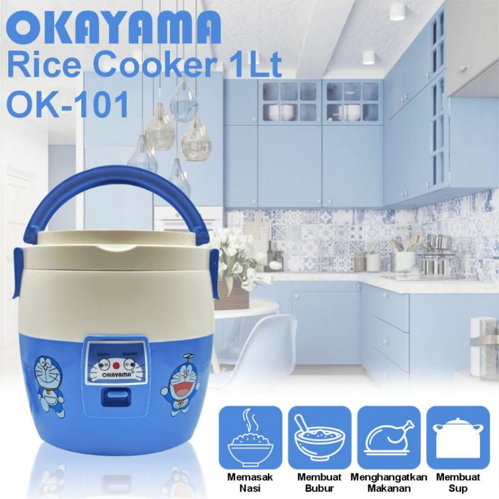 Rice Cooker / Penanak Nasi 1 Liter Doraemon Okayama OK-101
