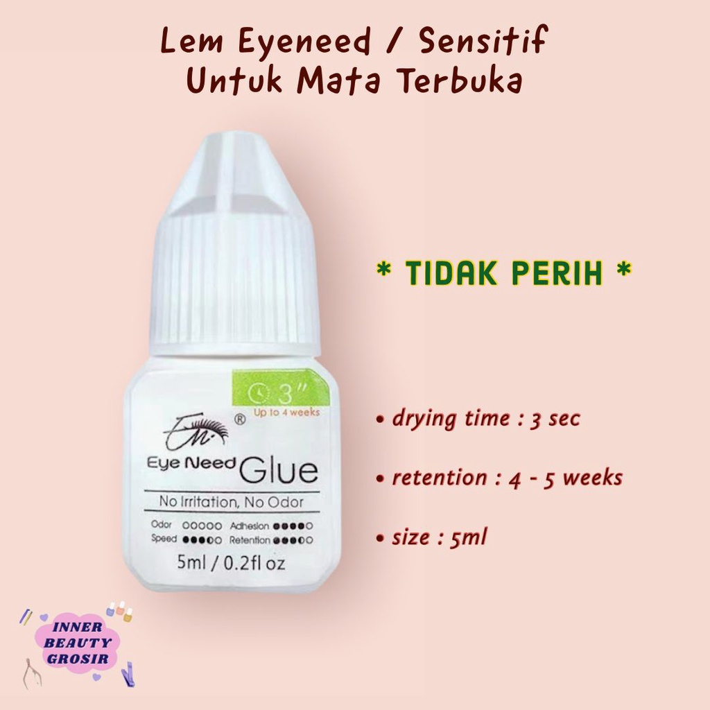 Eyeneed Lem Eyelash Sensitif Untuk Mata Terbuka 5ml
