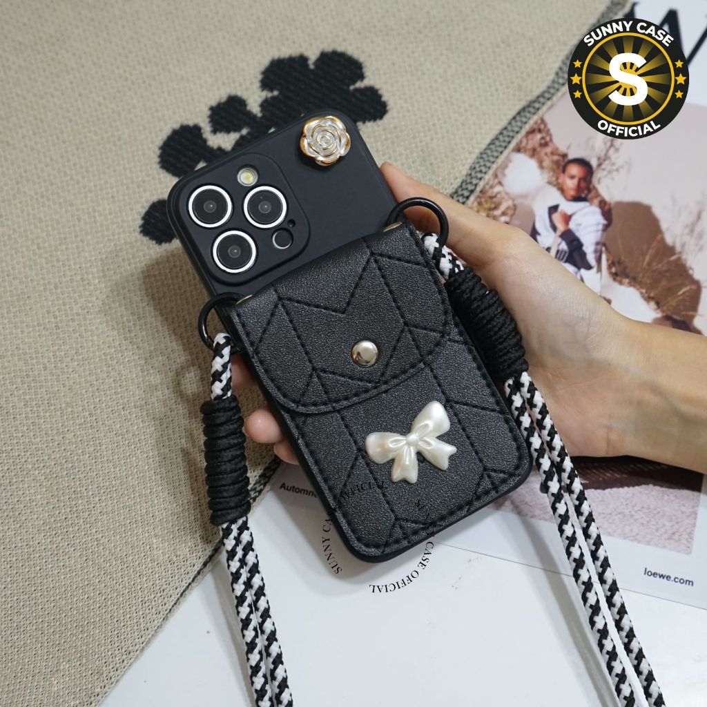 [SMDB-V] Softcase Macaron Tas Black For Oppo Bonibag Case Silicon Hp Oppo Model Dompet Tas