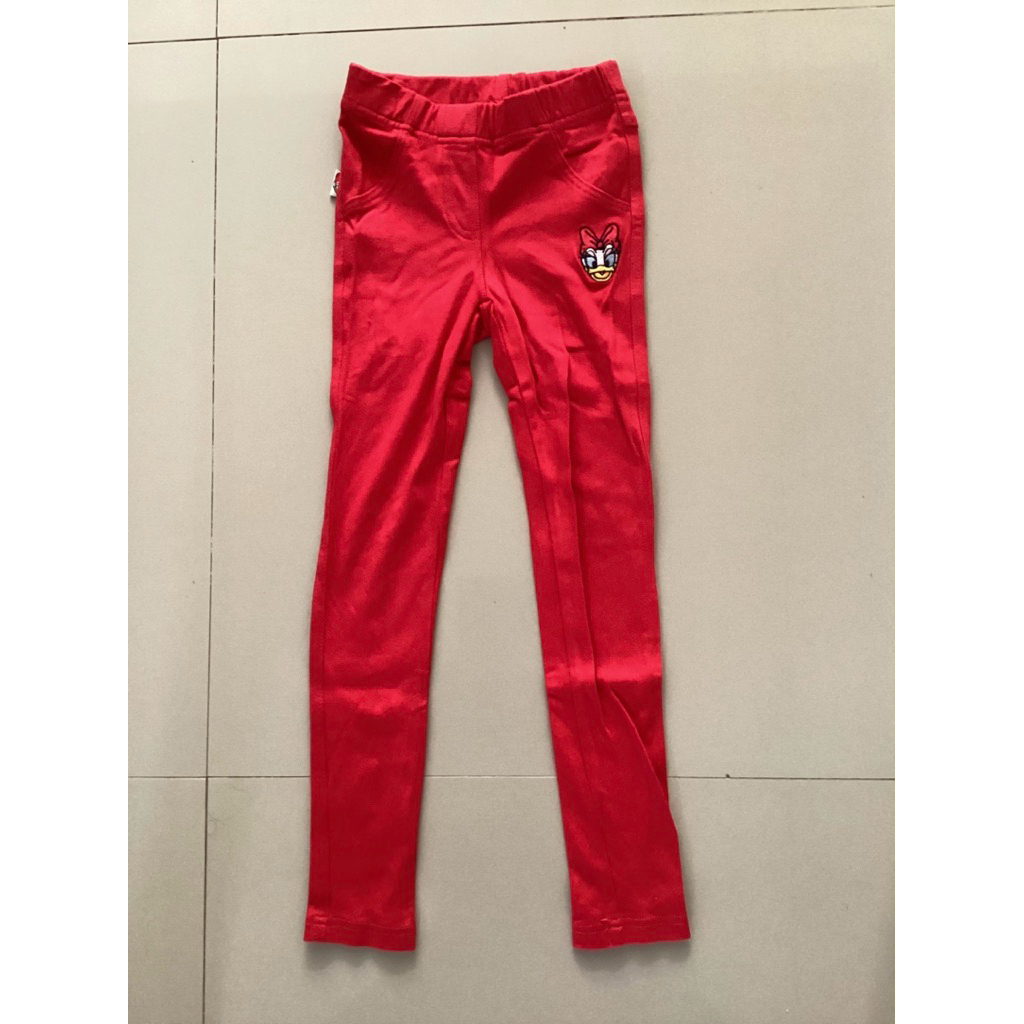 celana panjang anak perempuan / jegging Merah Disney Preloved