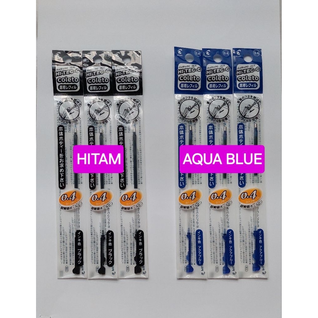 

PILOT COLETO HI-TEC-C REFILL Ukuran 0.4 LHKRF 10-C4