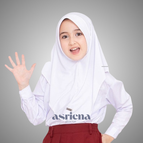 𝐀𝐬𝐫𝐢𝐞𝐧𝐚 - hijab sekolah anak kelas 1 - 6 SD kerudung instan
