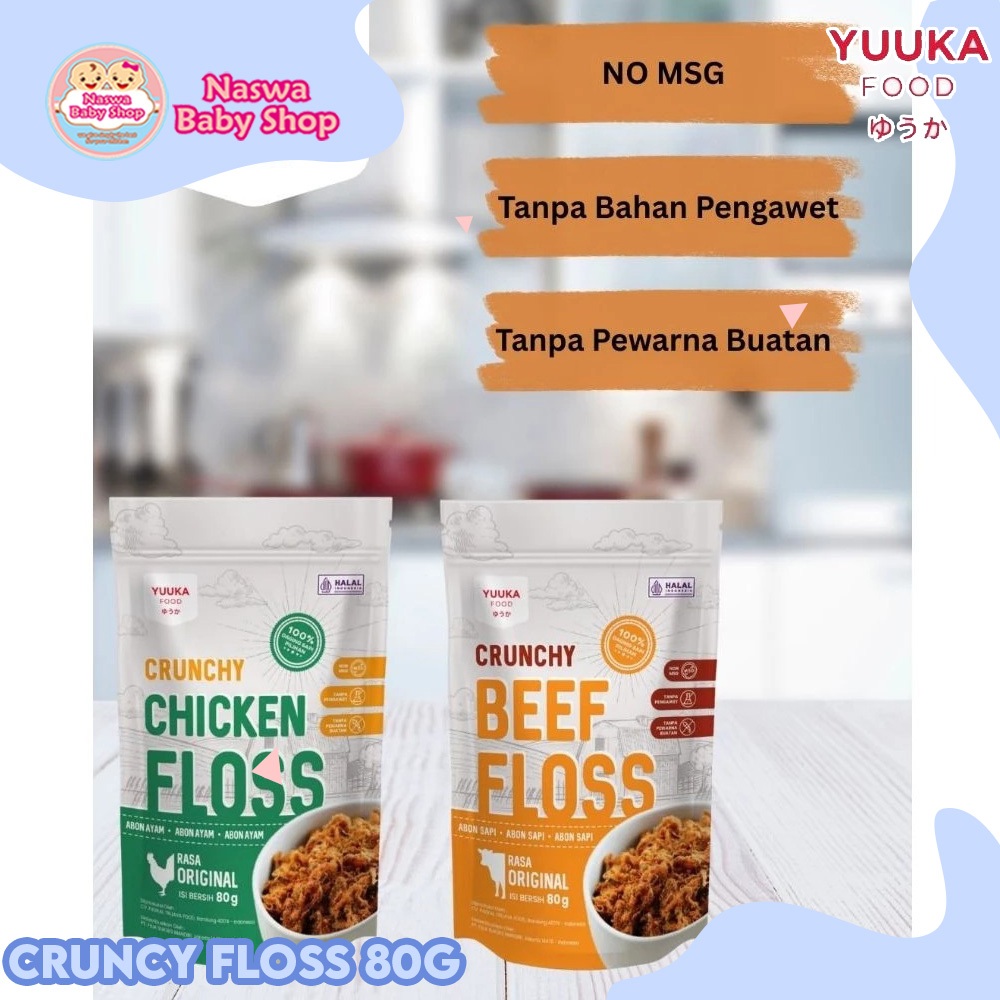 

Yuuka Food Cruncy Abon Ayam & Sapi Tanpa Pengawet & Pewarna Buatan 80g