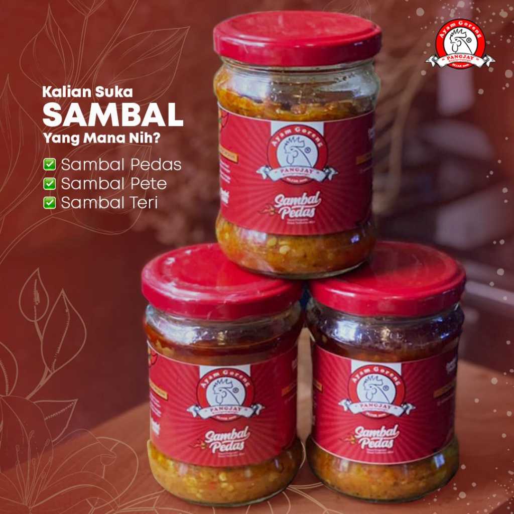 

Ayam Goreng Pangjay - Aneka Sambal - Sambal Pedas, Sambal Teri, Sambal Pete