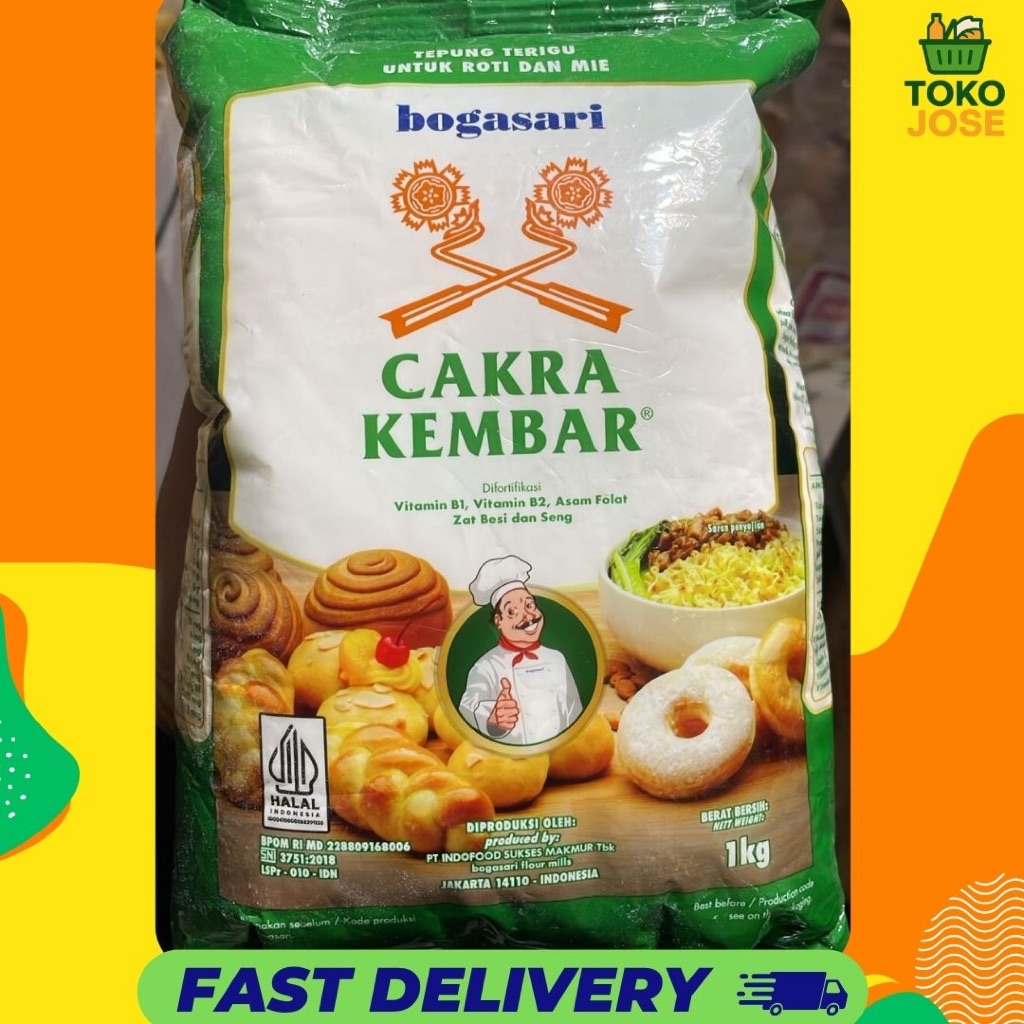

Tepung Terigu Cakra Kembar 1Kg (1 Pcs)