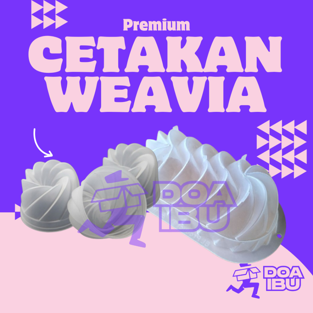 (pcs) Cetakan Agar WEAVIA Puding Jelly Kue Plastik Food Grade Loyang / Cetakan Agar OVALE Puding Jel