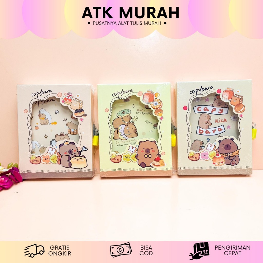 

BUKU DIARY GEMBOK CAPYBARA BK-1983 NOTEBOOK BINDER GEMBOK KUNCI KAPIBARA CAPPYBARA LUCU IMUT