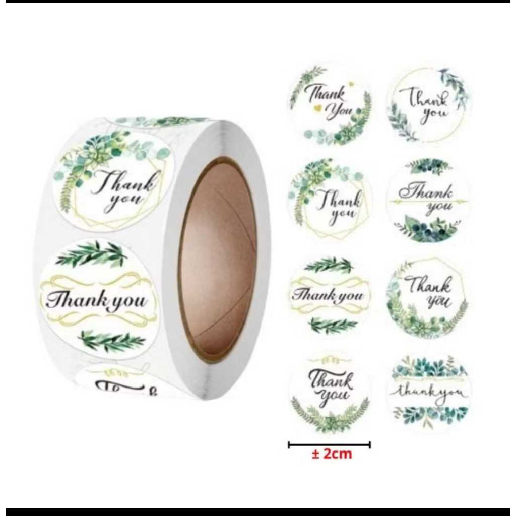 

Sticker Thank You Roll Isi 500 Pcs Stiker Terima Kasih Warna Self Adhesive Seal