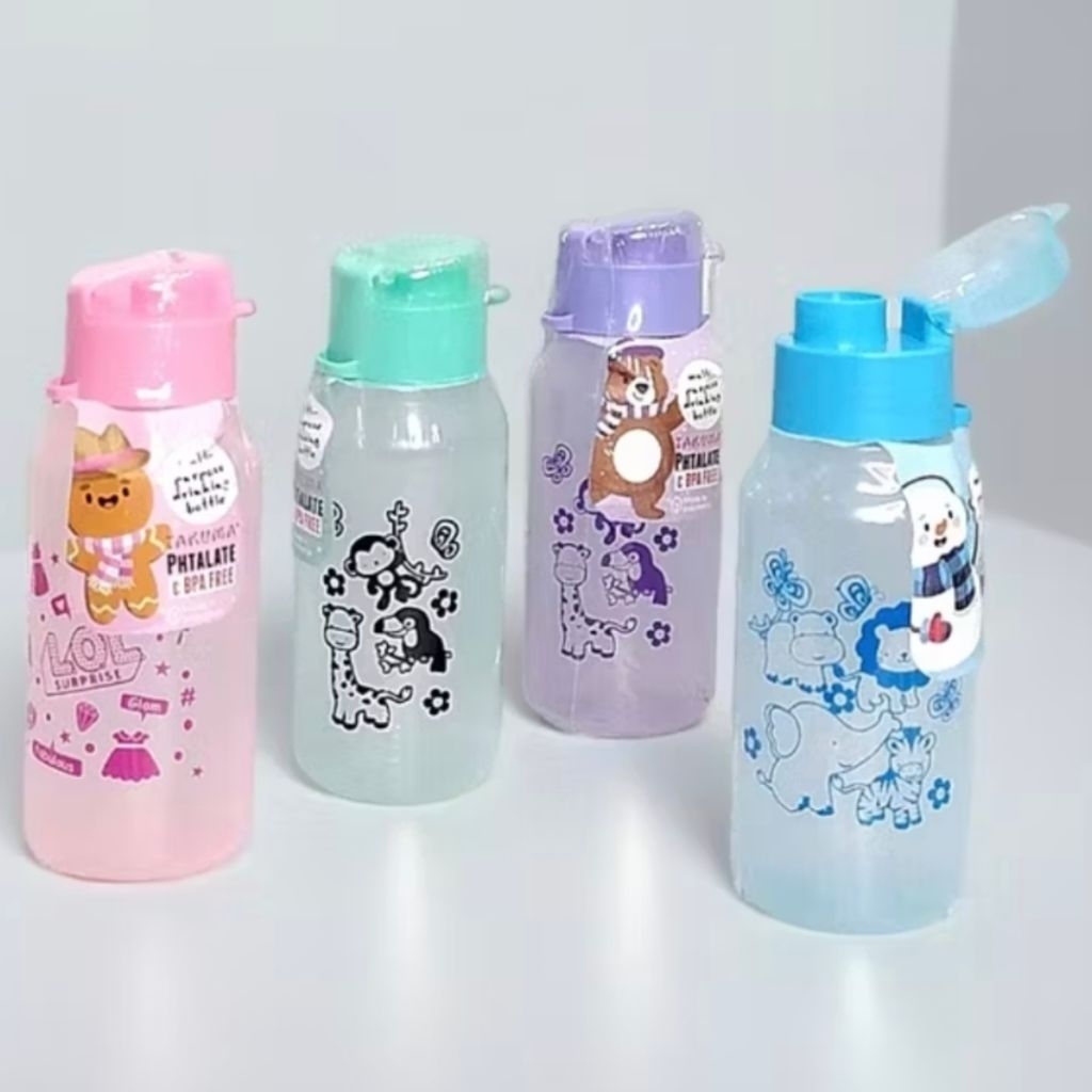 Botol minum Takuma fliptop BPA FREE / Botol minum Fliptop takuma / Botol minum gliter sedotan unicor