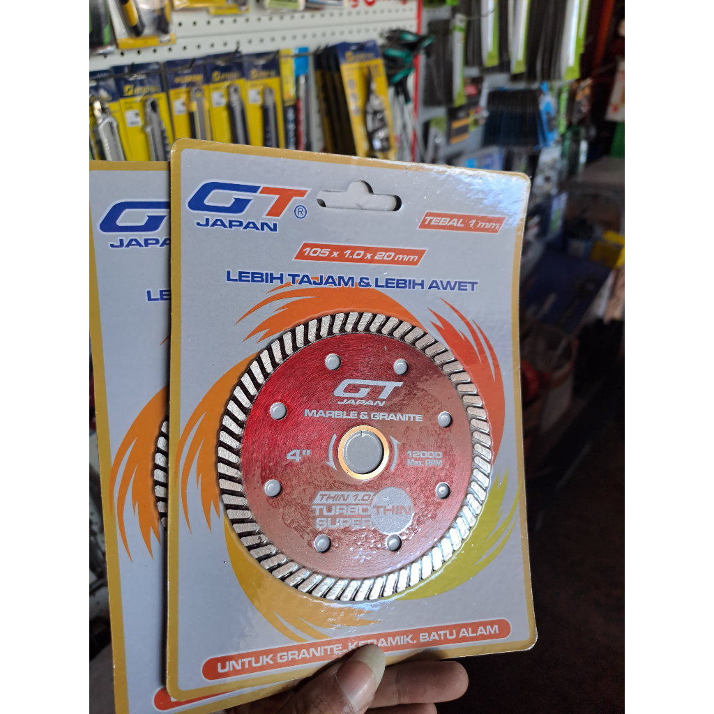 GT Diamond Wheel 4" Inch Super Thin Turbo Mata Pisau Potong Granit / Pisau Potong Granit