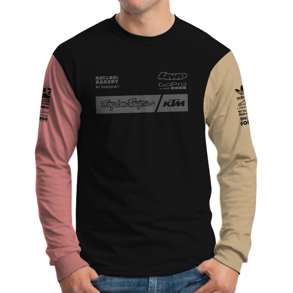 Kaos Lengan Panjang Rider Supermoto KTM Sunmori Kaos Pria Wanita Gopro Motorcross Mxgp
