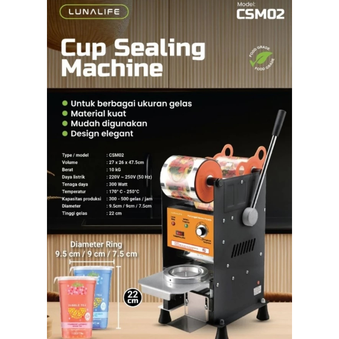 LUNALIFE CUP SEALER CSM02 CUP SEALING MACHINE