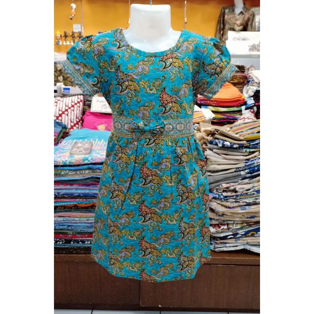Bakul batik,Dres batik anak lengan pendek