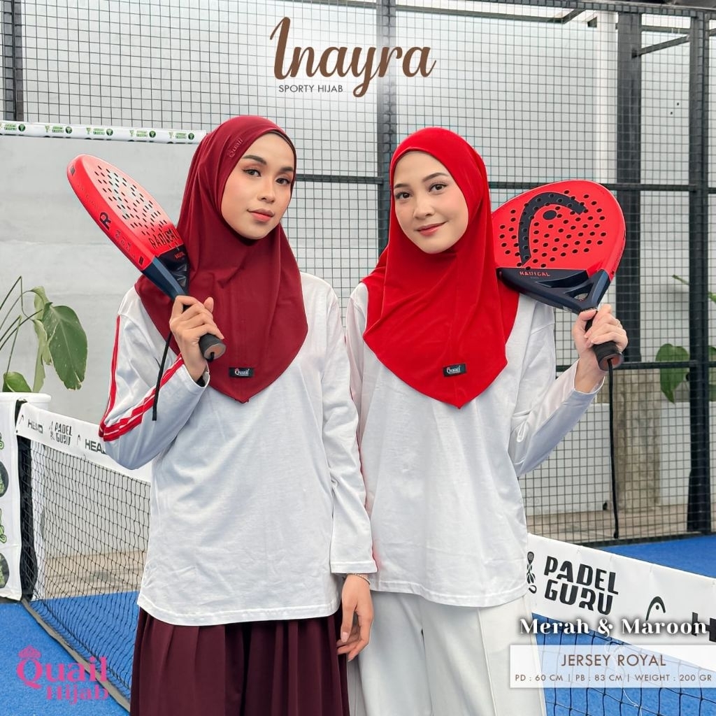 Jilbab Sport Inayraa ori Quail