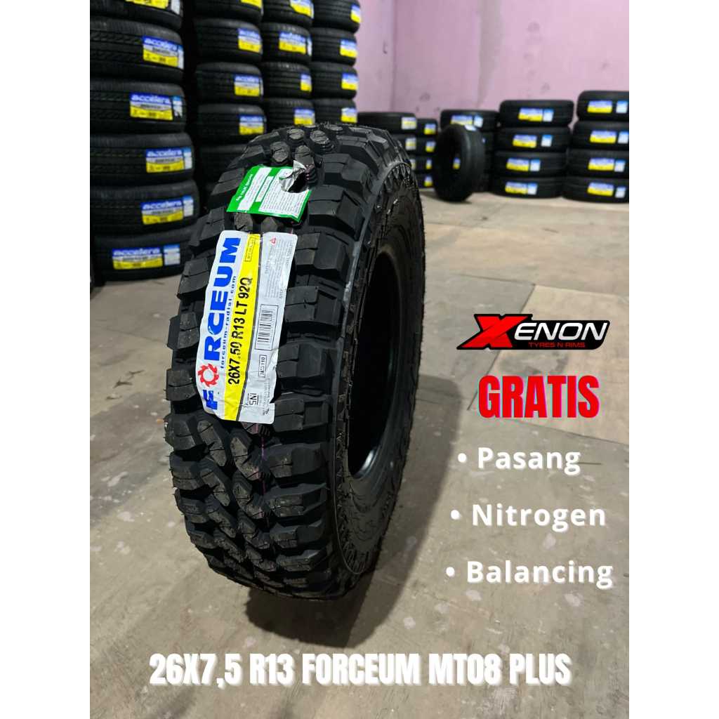 Ban Mobil Offroad R13 Forceum MT08 Ukuran 26/7,5 Ring 13 Pickup L300 Xenia Ban Kasar Pacul