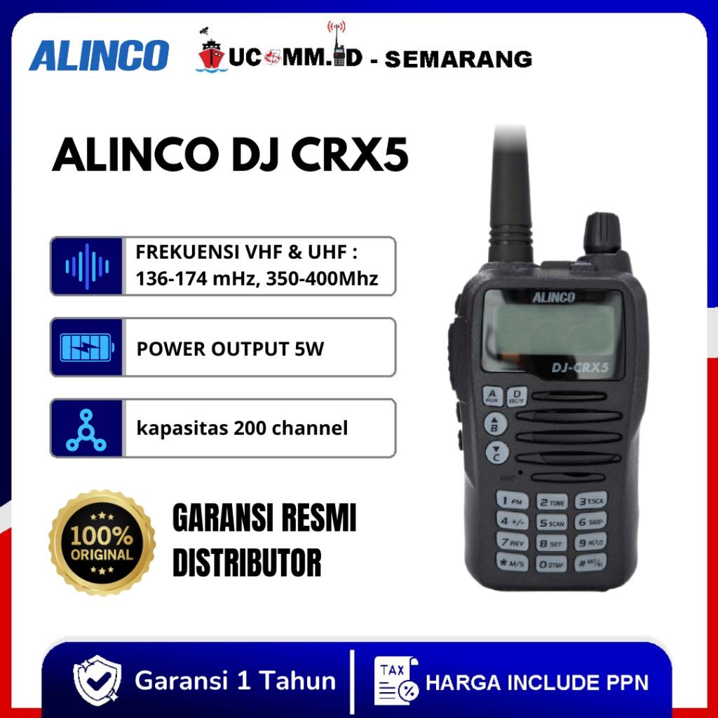 ALINCO Dj Crx5 Dual band Frekuensi Ht Alinco Dj Crx5 Dual Band Garansi Resmi Original