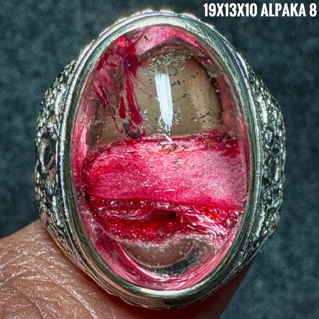 Cincin Batu Akik Natural Kecubung Karang