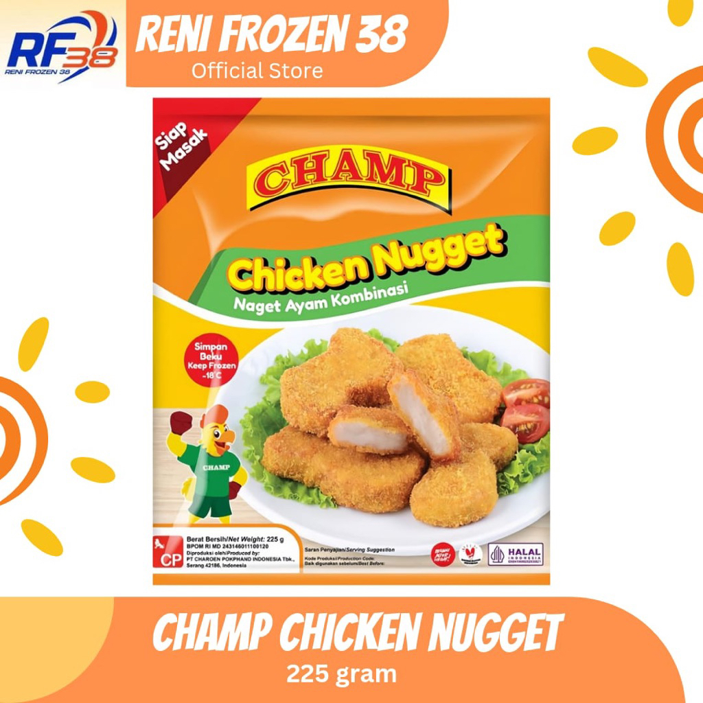 

Champ Chicken Nugget 225 gram / Frozen Food / Reni Frozen 38