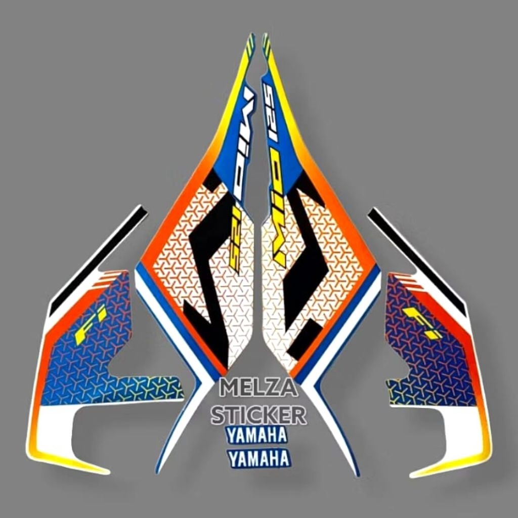 Stiker Striping Lis Body Motor Mio M3 2022 Warna Biru