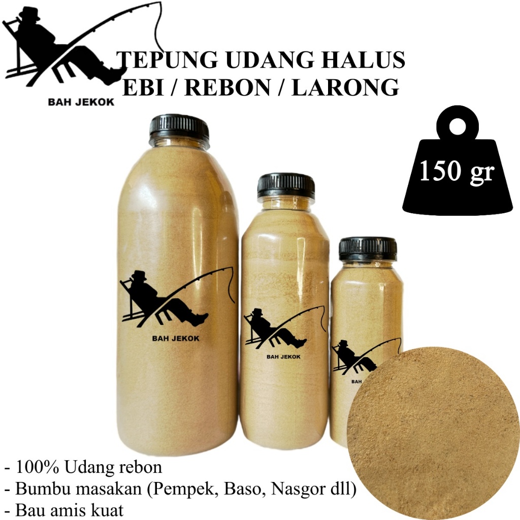 

Udang rebon Ebi Larong giling halus untuk konsumsi bahan masakan makanan (150gr).